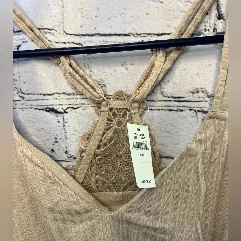 Aerie NWT Longline Racerback Bralette Lace Detail Size Medium‎
